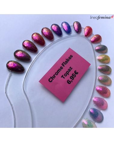 Effet Chrome Flakes - Topaz