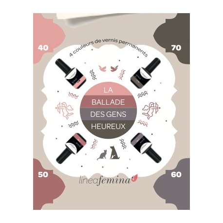 Kit Vernis Permanent 4Pcs "La ballade des gens heureux"